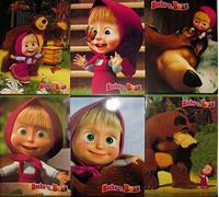 Viscio Trading 166186 Quadernone Rigo A Masha And Bear, Carta, Multicolore, 0.1x20x32 cm, 12 unità