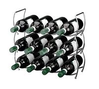 Cantinetta Porta Bottiglie Sovrapponibile Cromato Impilabile Acciaio Argento [EEK: A]
