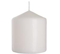 Viscio Trading 178346 Candela Cilindrica, Cera, Bianco, 8x8x9 cm