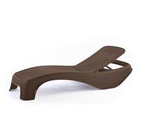 Viscio Trading Atlantic Lettino, Plastica, Marrone, 197x74x36 cm