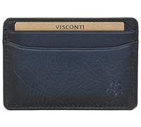 Visconti Atelier Collection Evan Porta carte di credito in pelle con blocco RFID AT54, Blu Brunito, Taglia unica, Classico