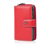 VISCONTI Bi-fold Donna Purse, Colorado Combination Leather, Multicoloured Purse (CD-22) RFID Multicolour R13 Red/Hawaii, marrone, m, CD22