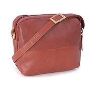 VISCONTI - Borsa a Tracolla Piccola in Vera Pelle - Borsetta Donna - Borsa a Mano con Tracolla Regolabile - 18939 Holly - Marrone