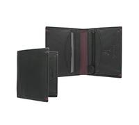 Visconti Collezione Alpine BRIG Portafoglio Slim in Pelle Blocco RFID AP61 Nero/Borgogna