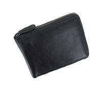 Visconti Patrimonio Camden Zip Intorno Portafoglio in pelle RFID e Tap and Go HT14 Nero