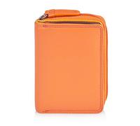 Visconti portafoglio di pelle da donna a piegatura doppia RB53 (Arancione (Orange Multi))