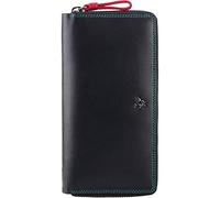 VISCONTI Portafoglio Donna XL in Pura Pelle Con Protezione RFID e Cerniera per Ulteriore Sicurezza - Bifold 'Spectrum' Con Confezione Regalo - Nero