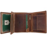 VISCONTI - Portafoglio Uomo Pelle - Porta Carte di Credito Medio per 8 Carte con Portamonete - RFID - Scatola Regalo - 708 Spear - Olio Marrone Chiaro