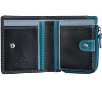 VISCONTI Rainbow Collection Cile Portafoglio in pelle RFID RB112, Blu-multi, Taglia unica, Moderno