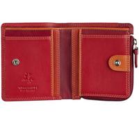 VISCONTI Rainbow Collection Cile Portafoglio in pelle RFID RB112, Rosso-multicolore, Taglia unica, Moderno