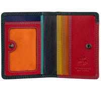 VISCONTI Rainbow Collection Madagascar Portafoglio sottile in pelle RFID RB111, Nero/Rhumba, Taglia unica, Moderno