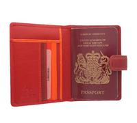 Visconti Rainbow Collection Pelle SUMBA Titolare del passaporto RB75 RFID Rosso Multi