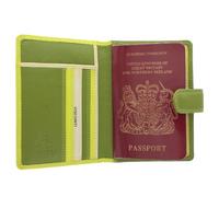 Visconti Rainbow Collection Pelle SUMBA Titolare del passaporto RB75 RFID Verde Multi