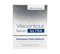 VISCONTOUR Serum Ultra - Acido ialuronico profondo ad alta purezza - Cura intensiva per tutti i tipi di pelle - Siero idratante levigante la pelle, 20 fiale da 1 ml
