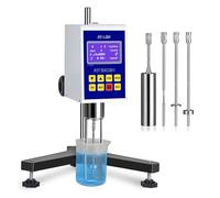 Viscosimetro rotativo digitale con 4 rotori e sonda di temperatura, misuratore di viscosità da laboratorio con uscita dati inchiostri, vernici, rivestimenti, adesivi, grassi 1-100.000 MPa.S