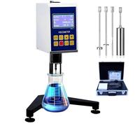Viscosimetro Rotativo Digitale per Una Misurazione Accurata della Viscosità Dei Fluidi con 4 Rotori, Display Lcd, Precisione Dell'uscita Dati:+-3,0% per Test Su Vernici e Liquidi con Uscita Dati 8S