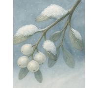 Viscum Under the Snow - Botanical Winter Notebook: 7.5×9.25” Narrow-ruled 120 pages