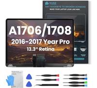 VisGenix Schermo di ricambio da 13,3 pollici per MacBook Pro 13" Retina Modello: A1706 A1708 fine 2016 metà 2017 EMC 3071 EMC 3163 EMC 3164 Full LCD LED Assembly Display (A1706 A1708 (argento))