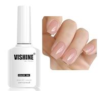 Vishine 16 ml Sheer Milky Nude Jelly Smalto Gel Semipermanente traslucente Crystal UV Gel French Manicure DIY Nail Art Soak-Off Milky Nude E037