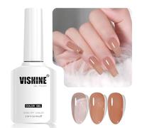 Vishine 16 ml Smalto Gel Semi-Permanente Trasparente, Smalto per Unghie Gel Cristallo Gelatina Colore Traslucido Soak-Off UV LED per Nail Art Manicure Home DIY L274 Pompelmo Dolce