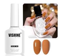 Vishine 16 ml Smalto Gel Semi-Permanente Zucca Arancione Color Smalto per Unghie Gel Soak off LED Gel Polish Nail Art Designs Manicure Salon DIY at Home Color L380 Pumpkin Harvest