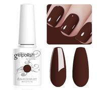 Vishine 8ML Gel Nail Polish 1Pcs Dark Brown Color Gel Polish Long-Lasting Nails Gel Soak Off Fall Gel Nail Polish Nail Art Manicure Salon at Home, L039