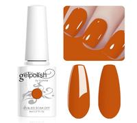 Vishine 8ML Gel Nail Polish 1Pcs Fall Dark Orange Color Gel Polish Long-Lasting Nails Gel Soak Off Fall Gel Nail Polish Nail Art Manicure Salon at Home, L006
