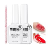 Vishine Kit di rimozione smalto gel - rimozione unghie veloce 3-5 min con lattice liquido pelabile, protezione cuticole, barriera per nail art, rimozione gel UV, semi-permanente, senza acetone