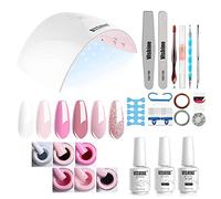 Vishine Kit Nail Art 6pc Smalto in Gel Semipermanente e Base Coat Top Coat 36W Lampada LED Fornetto unghie Attrezzi per unghie Nail art decorazioni 33 Accessori