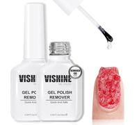 Vishine Set di 2 x 16 ml, rimozione rapida per smalto gel (3-5 min) senza ammollo o foglio
