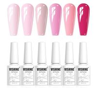 Vishine Set Di Smalti Semi-Permanenti, Rosa E Viola, 6 Colori, Per Nail Art E Per Salone