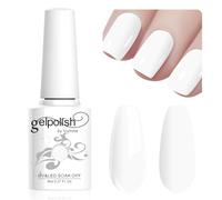 Vishine Smalto Gel per Unghie, 8ml Bianco French Soak Off UV LED Nail Art Fai da Te Manicure per Ragazze Donne LM046