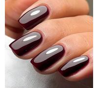 Vishine Smalto gel semi-permanente, 16 ml, colore: ciliegia nera, smalto per unghie gel UV/LED, soak off, manicure salone e fai da te, rosso nero L447