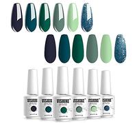 Vishine Smalto Semipermanente Verde Gel UV LED Soak Off Kit 6 Colori X 8ml
