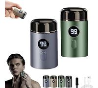Vishopee Shaver - Nuovo mini rasoio elettrico portatile, Vishopee Convenient Mini Shaver, 2025 Nuovo aggiornamento Pocket Shaver USB Mini Rasoi da uomo(Blue+green)