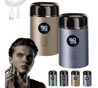 Vishopee Shaver, Vishopee Mini Shaver, Vishopee Mini Portable Electric Shaver, 2025 New Upgrade Pocket Shaver USB Mini Shavers, Rechargeable Waterproof Electric Razor (2pcs-Mix-b)