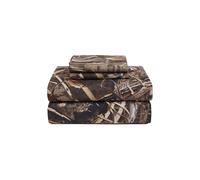 VISI-ONE Realtree Max5 - Set di lenzuola mimetiche per letto matrimoniale, 4 pezzi, in policotone di alta qualità, super morbide, lavabili in lavatrice, utilizzabili all’esterno