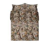 VISI-ONE Realtree - Set di biancheria da letto, in cotone, marrone, regina