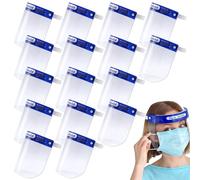 Visiera a becco trasparente 16 pezzi visiera protettiva viso antiappannamento riutilizzabile PET leggera comoda per protezione completa attività quotidiane
