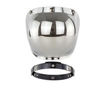 Visiera a Bolla, Visiera a Bolla Retrò Per Moto, Uso Flessibile, Lente Per PC, Parabrezza Per Casco a 3 Scatti, con Set di Cornici, Per Casco a 3 Scatti