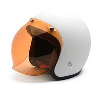 Visiera a bolle arancione con bottoni automatici regolabili per caschi jet e integrali