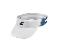 Babolat, Visiera Sportiva Modello UV Protect, Colore Bianco/Blu, Materiale Leggero e Confortevole, Asciugatura Rapida, Regolabile e Regolabile Posteriore, Protegge Occhi e Viso del Sole