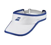 Babolat, Visiera Sportiva Modello UV Protect, Colore Bianco/Blu, Materiale Leggero e Confortevole, Asciugatura Rapida, Regolabile e Regolabile Posteriore, Protegge Occhi e Viso del Sole