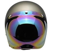 VISIERA BUBBLE A BOLLA CASCO 3 BOTTONI SPECCHIO ARCOBALENO