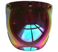 Visiera Bubble Rainbow a Bolla Bottoni Frontali Chopper Boobber Vintage Custom