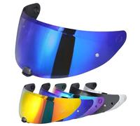 Visiera Casco per i70 i10 HJ-31,Visiera per Casco Integrale,Sostituzione della Visiera della Lente del Casco del Parabrezza del Motoci rcobaleno) (Blu cromo)