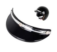 Visiera Casco Retrò - Schermo Universale a 3 Bottoni | Parabrezza per Jеt | PP Durevole, Protezione Solare Antiriflesso, Installazione Semplice con Clip, Adatto alla Maggior Parte dei Modelli 3/4 Uomo