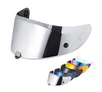 Visiera Casco,Visiera Per Casco Per Moto Sostituzione,Casco Parabrezza Moto Visiera a Lente Integrale per HJC RPHA-11/RPHA-70/HJ-26 (Argento cromato)