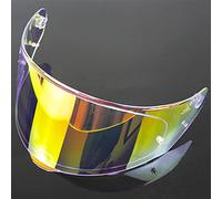 Visiera del Casco, Lente Visiera Casco, Protezione Anti-UV, Protezione Solare, Casco REVO, Lente Integrale, Compatibile con FF320, FF353, FF800 (Blu)(Clear Revo Red)