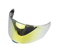 Visiera del Casco, Lente Visiera Casco, Protezione Anti-UV, Protezione Solare, Casco REVO, Lente Integrale, Compatibile con FF320, FF353, FF800 (Blu)(Gold)